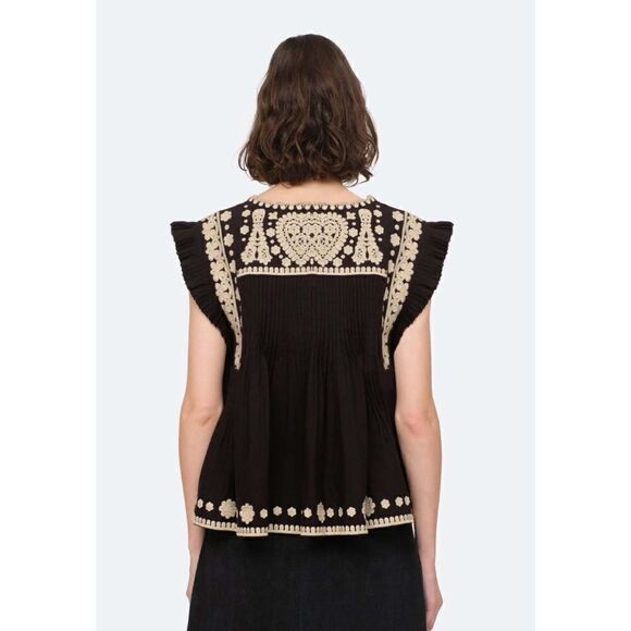 Sea NY Holly Tank  in Black/Cream Size S / NWOT - Picture 4 of 7